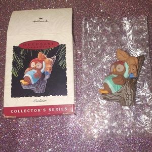 Vintage 1993 Owliver #2 Sleeping  Carved 93 Tree Squirrel Friend Gift Ornament